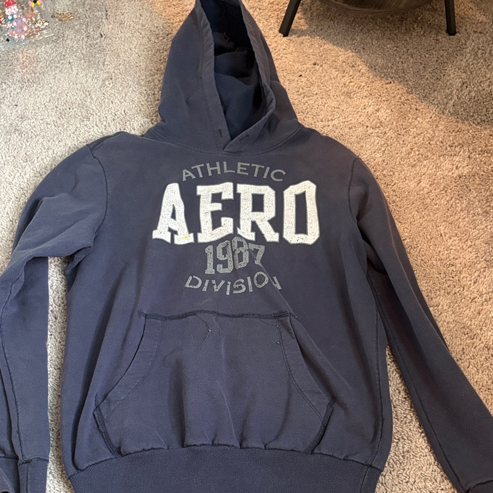 Aeropostale Navy Blue Athletic Hoodie